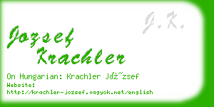 jozsef krachler business card